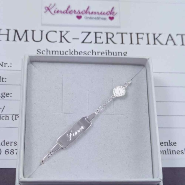 Kinderarmband Gold mit Taufuhr